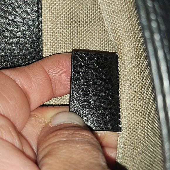 Authentic Gucci Interlock Black Crossbody Bag with Gold Accents - Picture 9 of 13
